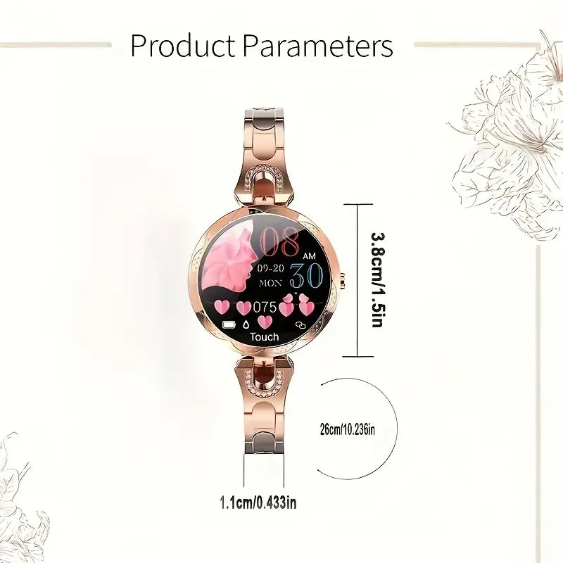 Rose Golden Women's Smartwatch - Health, Fitness, Sleep Tracker-3