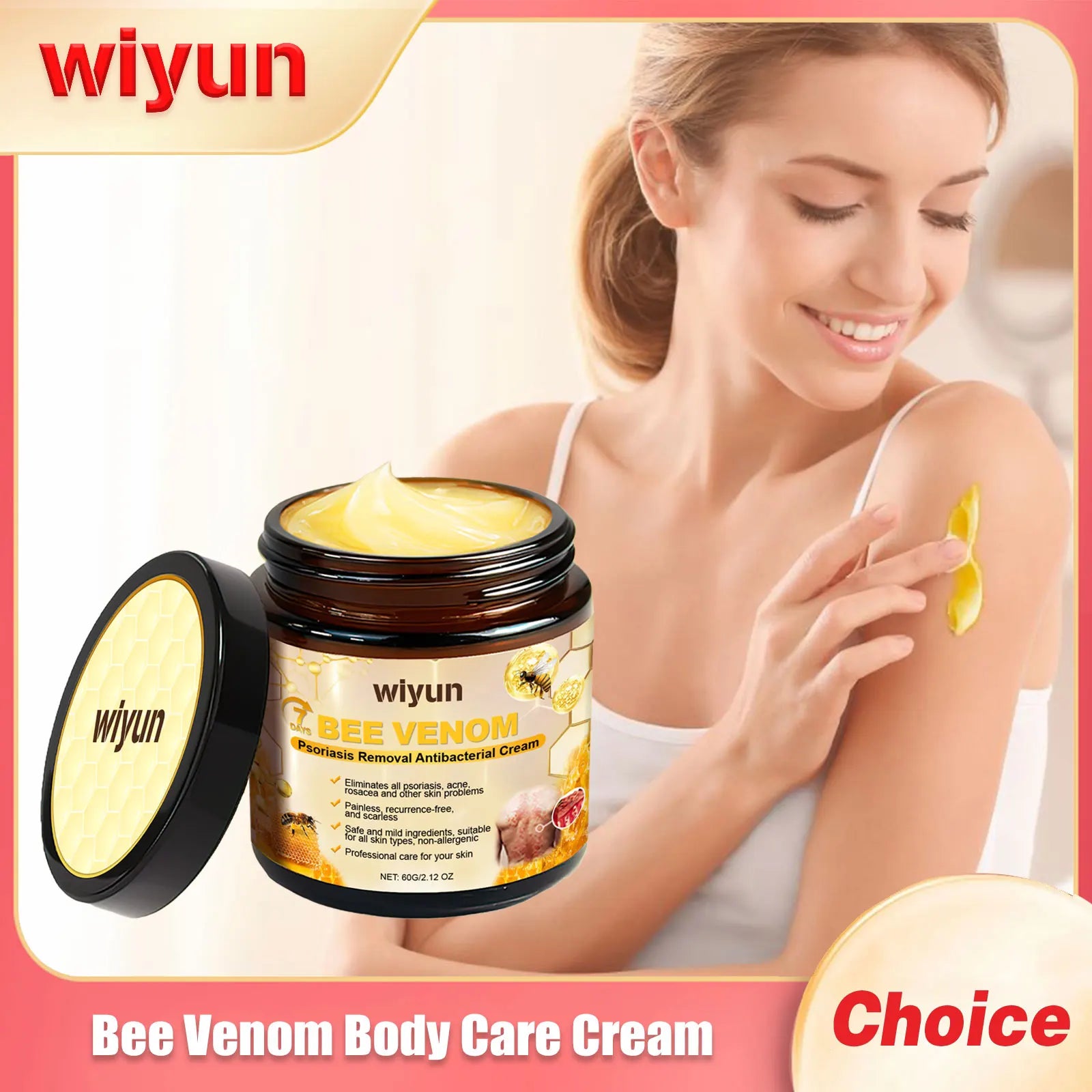 Bee Venom Body Cream 60g for Dry Skin Relief-0