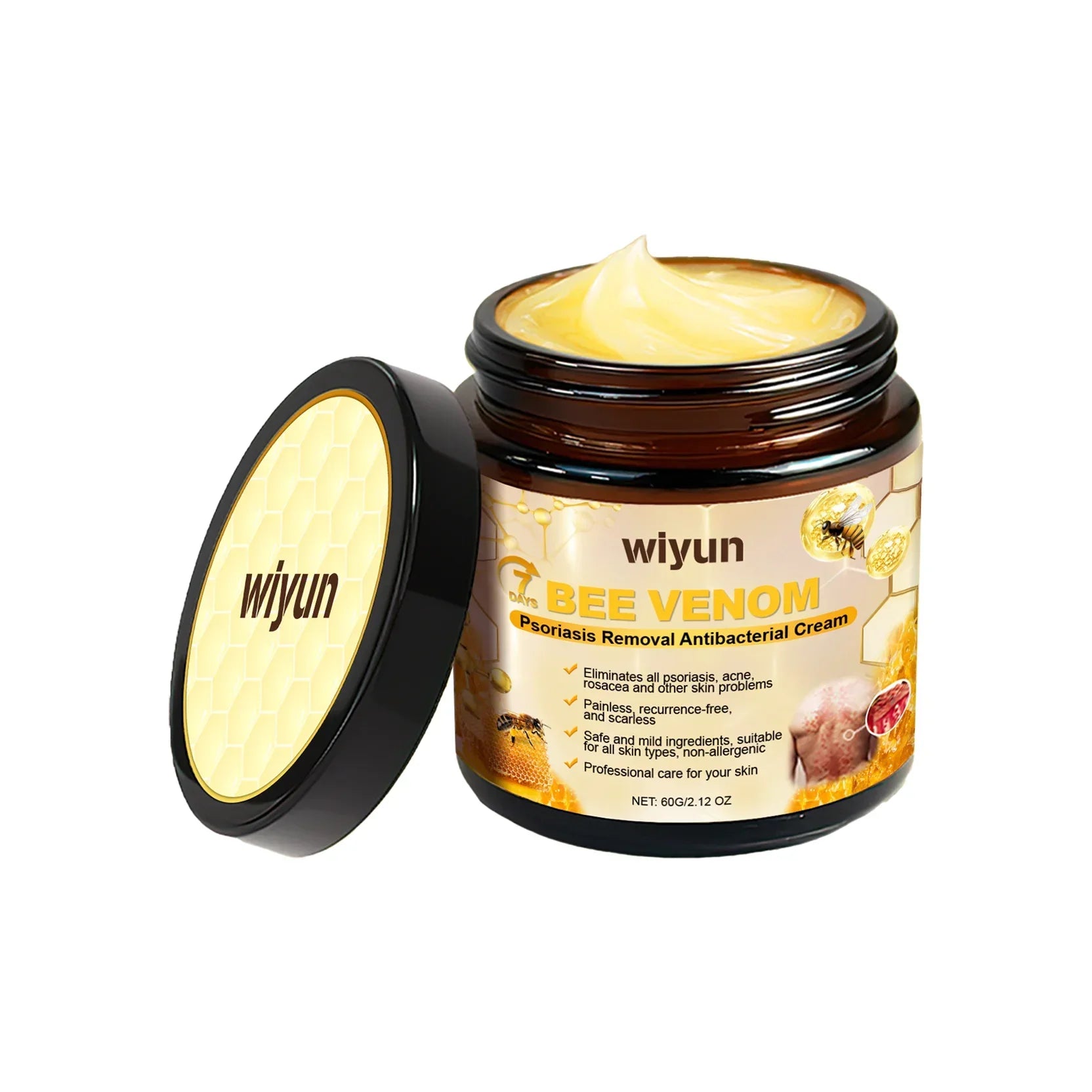 Bee Venom Body Cream 60g for Dry Skin Relief-7