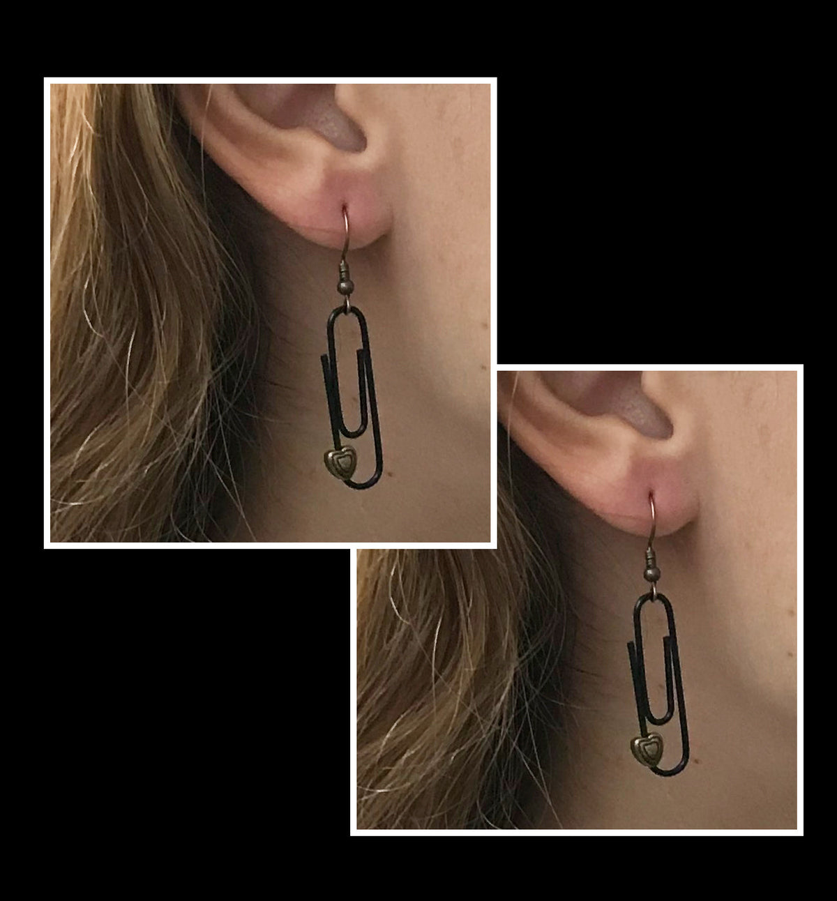 Red Personalised Paperclip Earrings | by lovedbynlanla