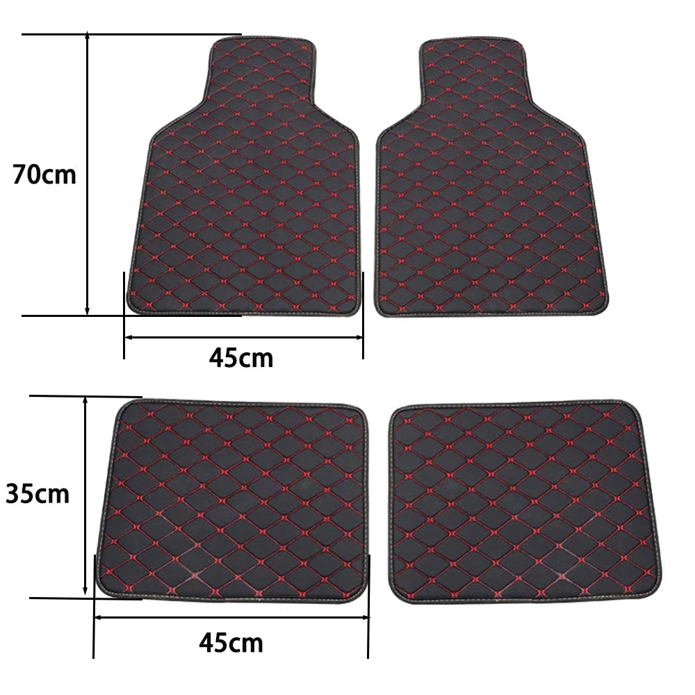 Alfombrillas Universales de Piel Sintética para Coche 4 piezas – Varios Colores
