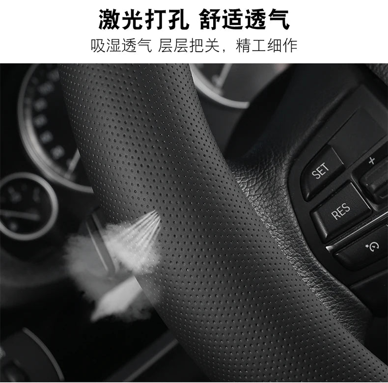Funda de Volante de Cuero 38 cm – Renault Clio Megane Laguna Kadjar Koleos Scenic