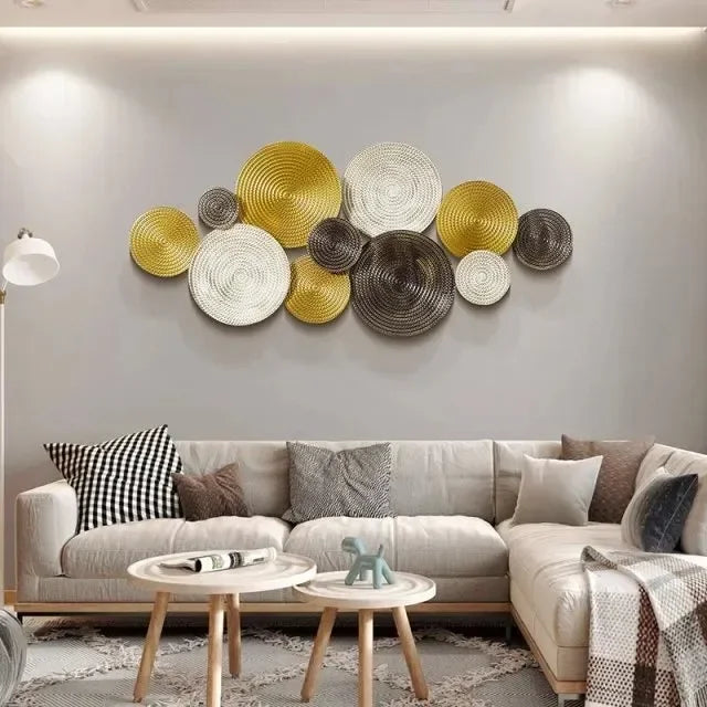 137*59cm Nordic Light Luxury Metal Decoration Wall Pendant Home Decor Iron Art Wall Hanging Model Room Wall Decoration