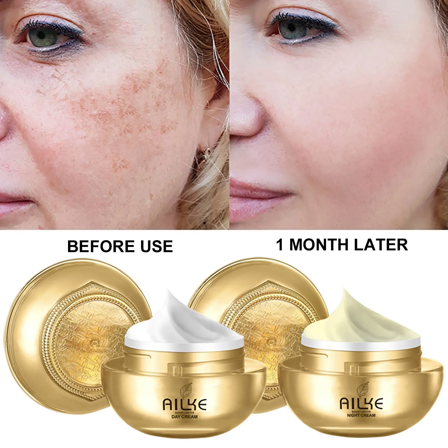 AILKE Brightening Skin Care Set – Even Skin Tone, Anti-Wrinkle & Dark Spot Corrector for All Skin Types