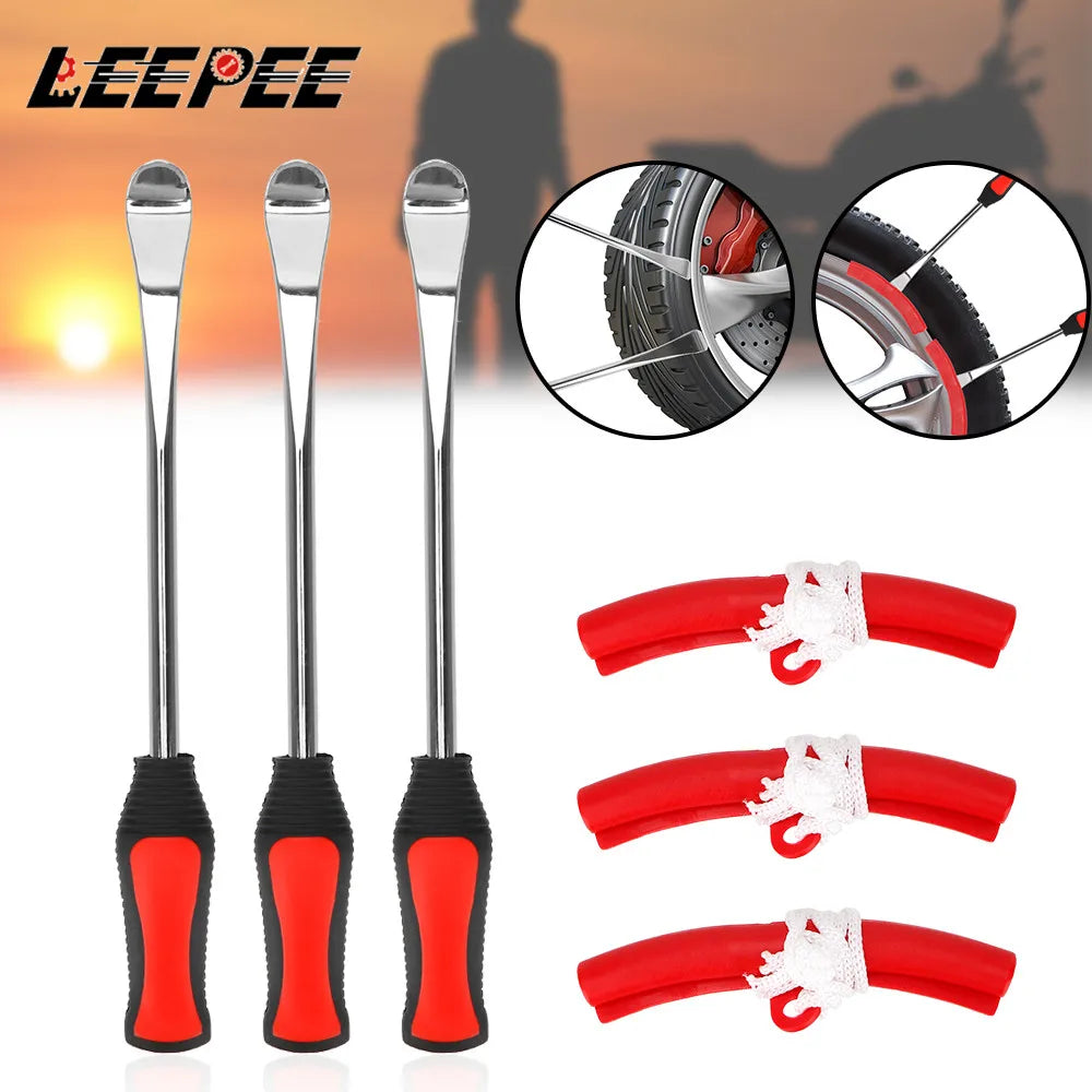 Bicycle Motorcycle Tire Changing Levers Auto Spoon Tire Kit Changing Lever Tools Rim Protector Professional Tire Repair Tool