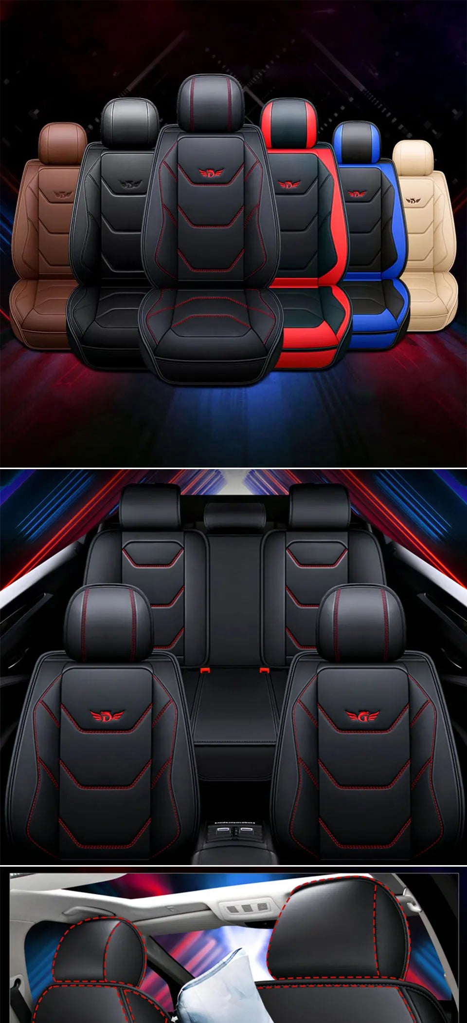 Universal Car Seat Covers for Lexus All Models ES IS-C IS LS RX NX GS CT GX LX570 RX350 LX RC RX300 LX470 Car Seat Cushion Cover