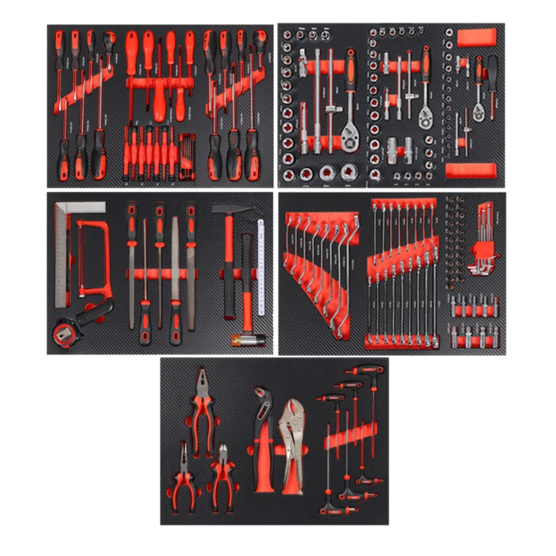 196 Piece Kit Workshop Hand Tools CR-V Material General Tool Sets with EVA Tray for Repair Industry Juego De Herramientas