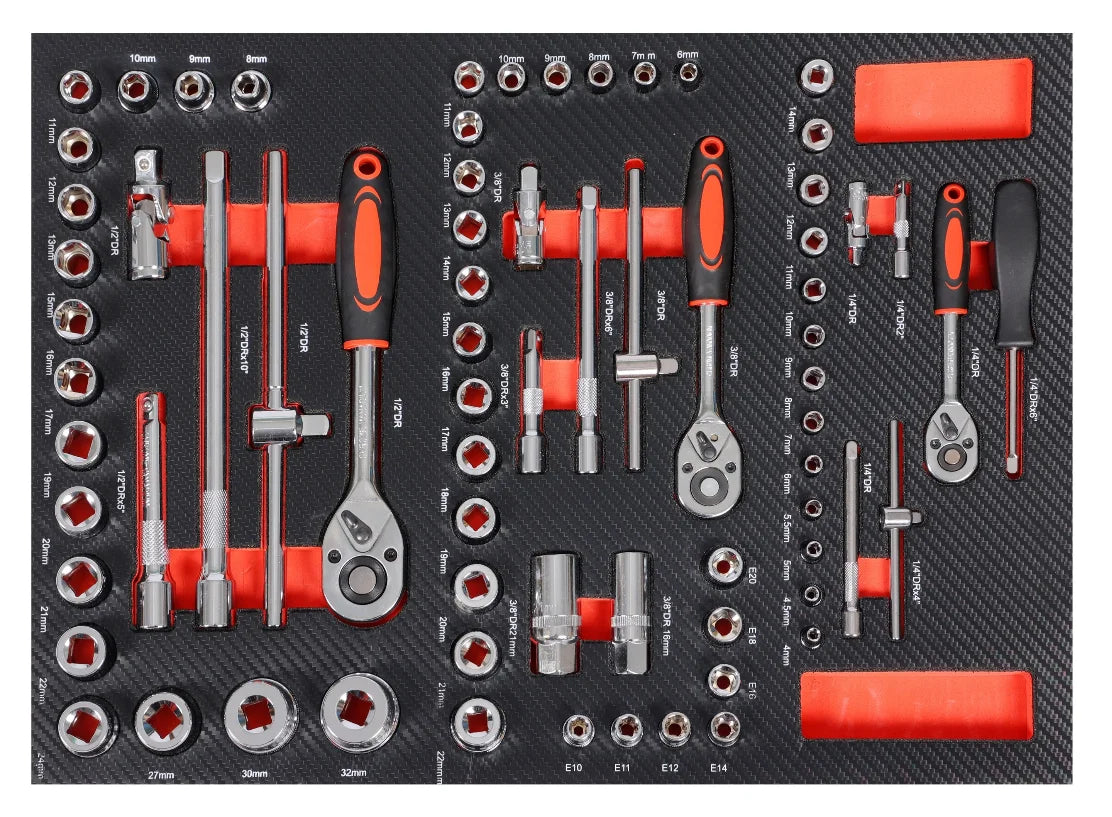 196 Piece Kit Workshop Hand Tools CR-V Material General Tool Sets with EVA Tray for Repair Industry Juego De Herramientas