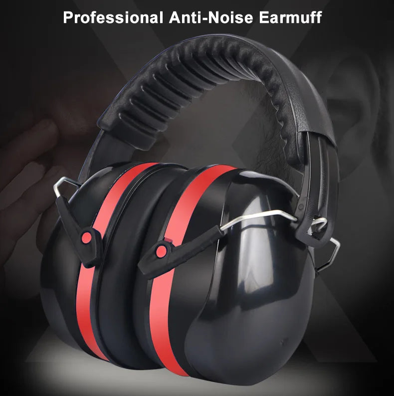 Foldable Anti-Noise Ear Muffs, Sound Reduction Hearing Protection for Work and Shooting