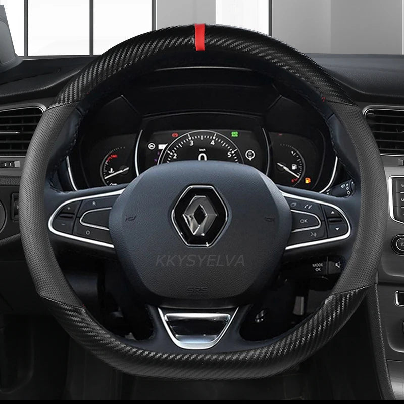 Funda de Volante de Cuero 38 cm – Renault Clio Megane Laguna Kadjar Koleos Scenic
