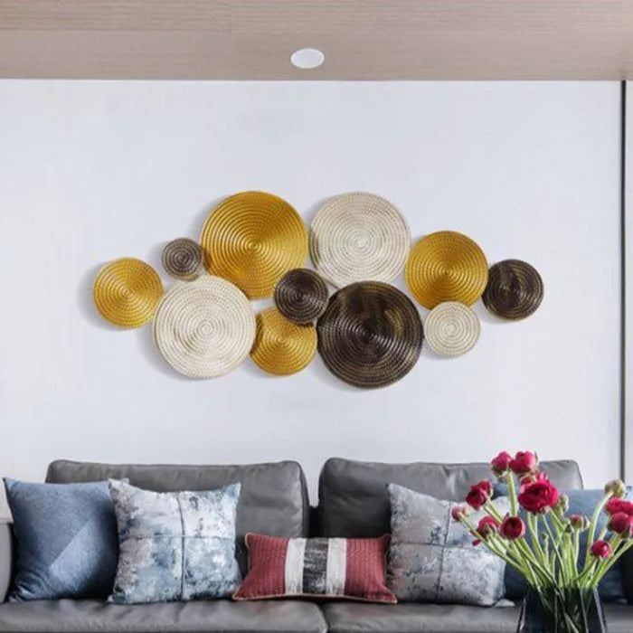137*59cm Nordic Light Luxury Metal Decoration Wall Pendant Home Decor Iron Art Wall Hanging Model Room Wall Decoration