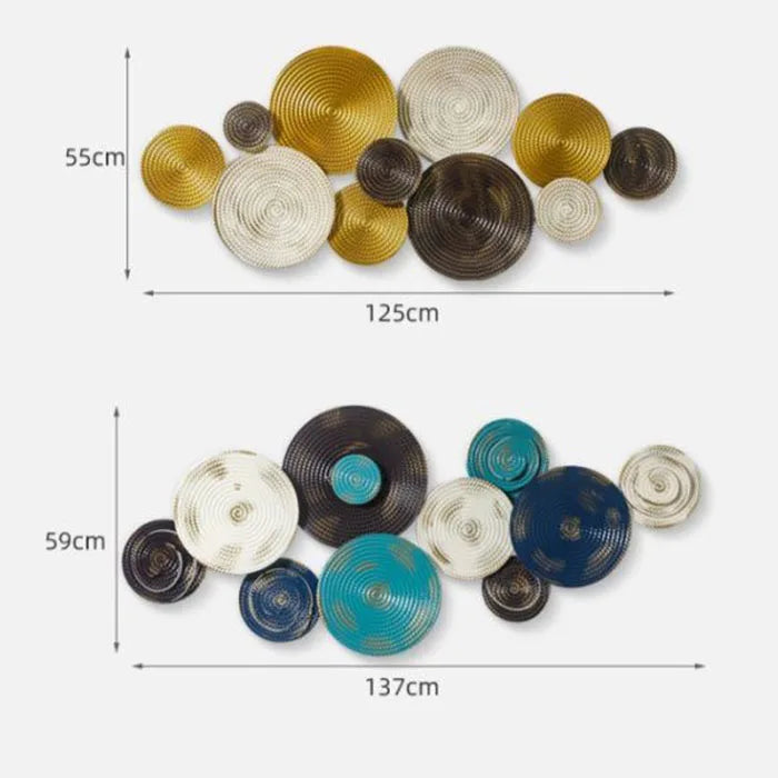 137*59cm Nordic Light Luxury Metal Decoration Wall Pendant Home Decor Iron Art Wall Hanging Model Room Wall Decoration