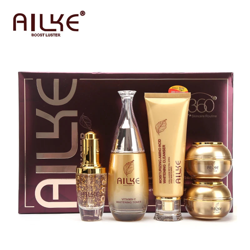 AILKE Brightening Skin Care Set – Even Skin Tone, Anti-Wrinkle & Dark Spot Corrector for All Skin Types