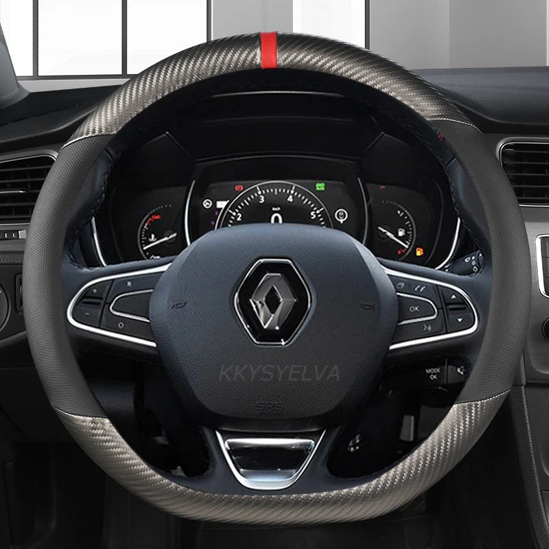Funda de Volante de Cuero 38 cm – Renault Clio Megane Laguna Kadjar Koleos Scenic