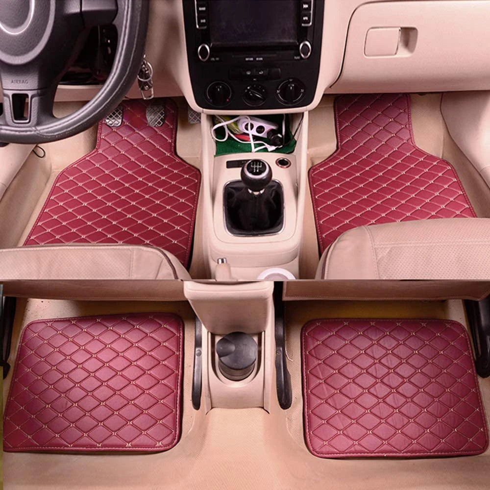 Alfombrillas Universales de Piel Sintética para Coche 4 piezas – Varios Colores