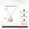 925 Sterling Silver Heart Baby Feet Necklace  Rose Gold-Plated Mother’s Gift Pendant