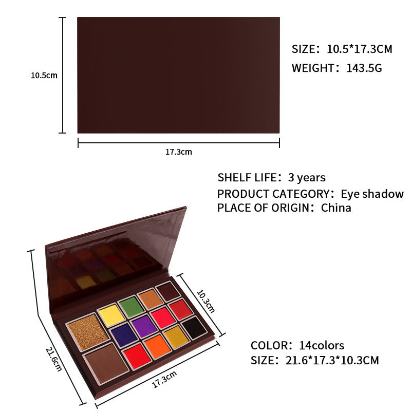 Matte and Shimmery Eyeshadow Palette-2