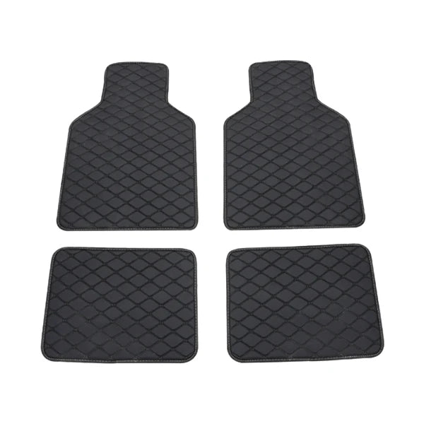 Universal PU Leather Car Floor Mats 4pcs – Multi-Colour