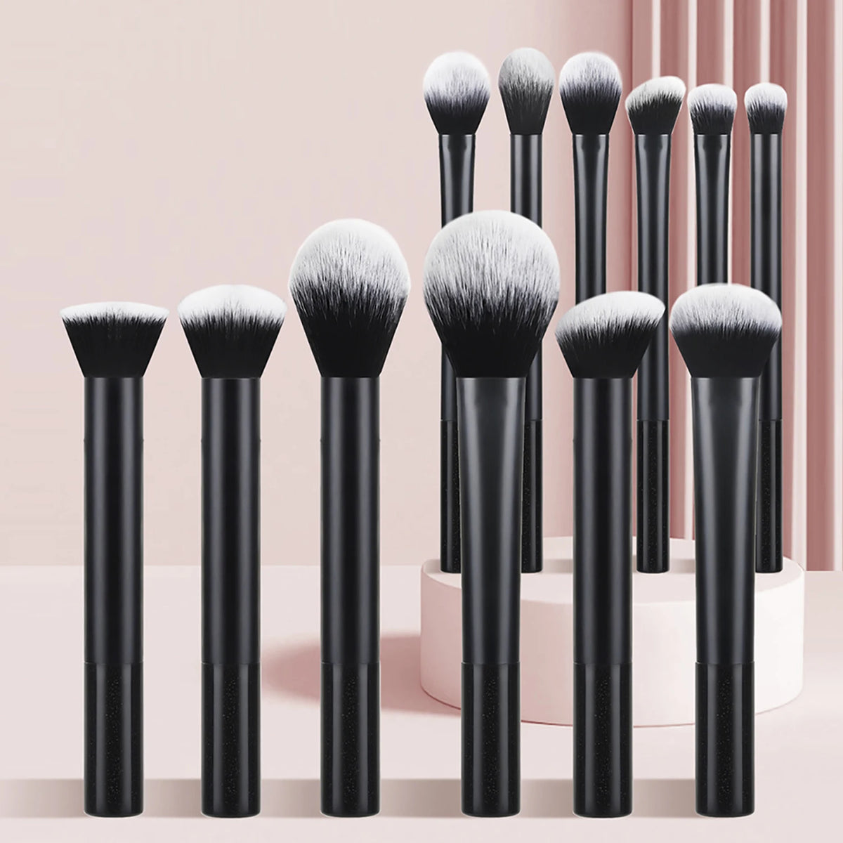 12pcs Professional Makeup Brush Set – Multifunctional Cosmetic Brushes
