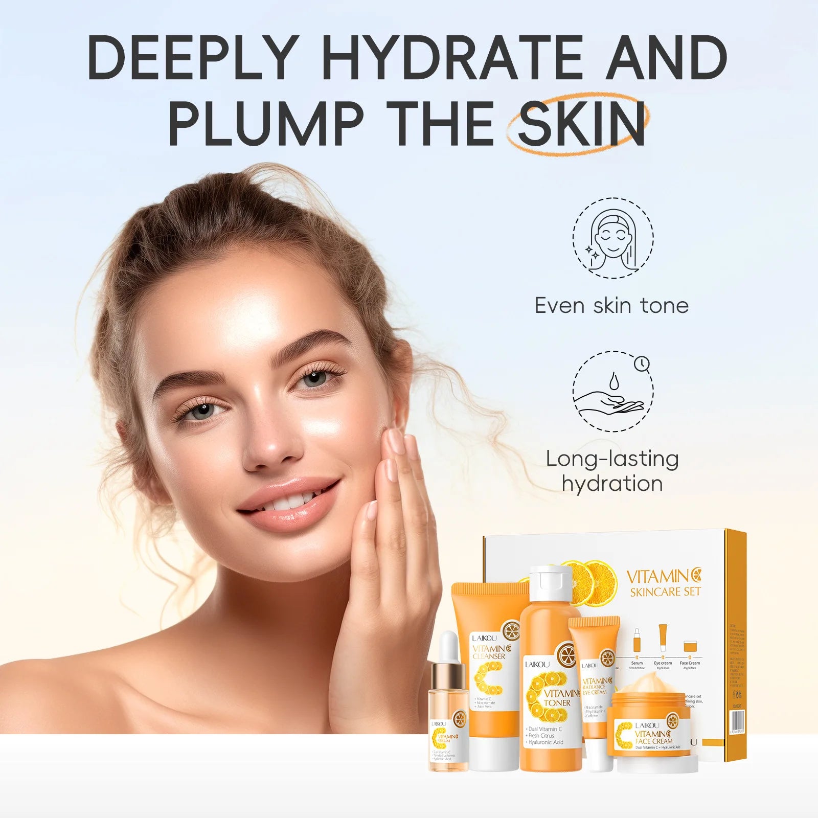 Vitamin C Brightening Skincare Set 5pcs