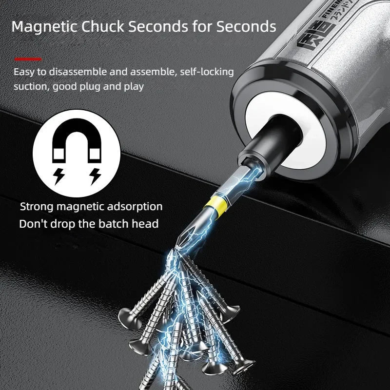 Cordless Electric Screwdriver Set 4.2V — Mini Hand Drill with Type-C Charging & Multi-Function Bits