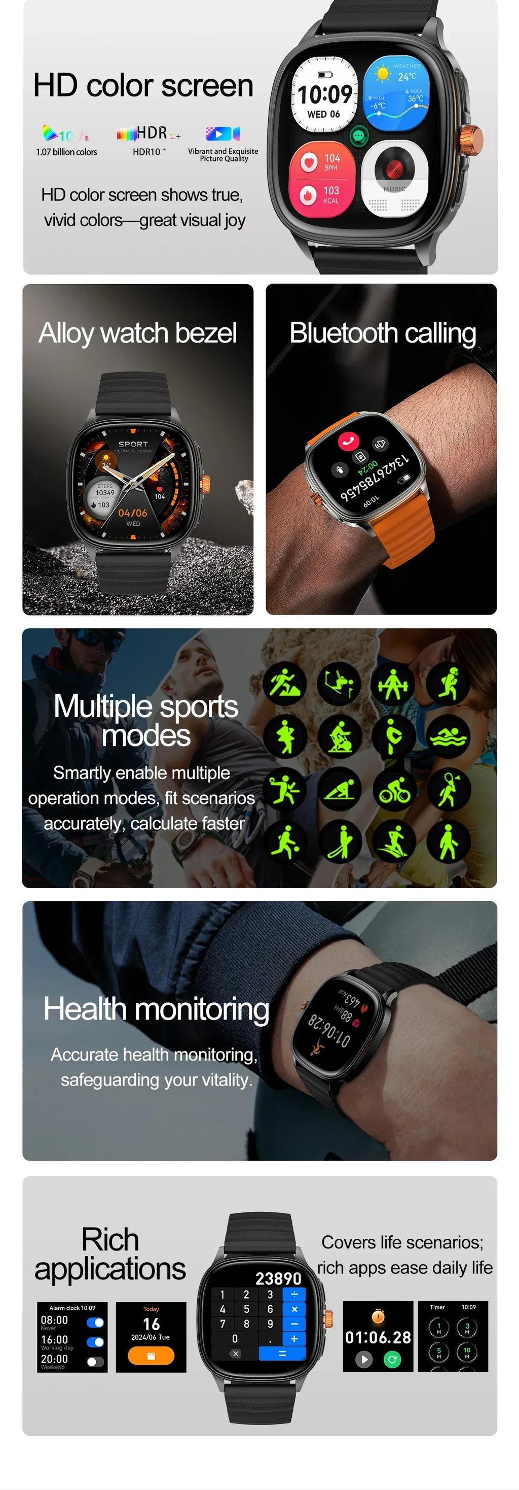 1.39-Inch AMOLED Smartwatch with NFC, Bluetooth Calling & 100 Sports Modes