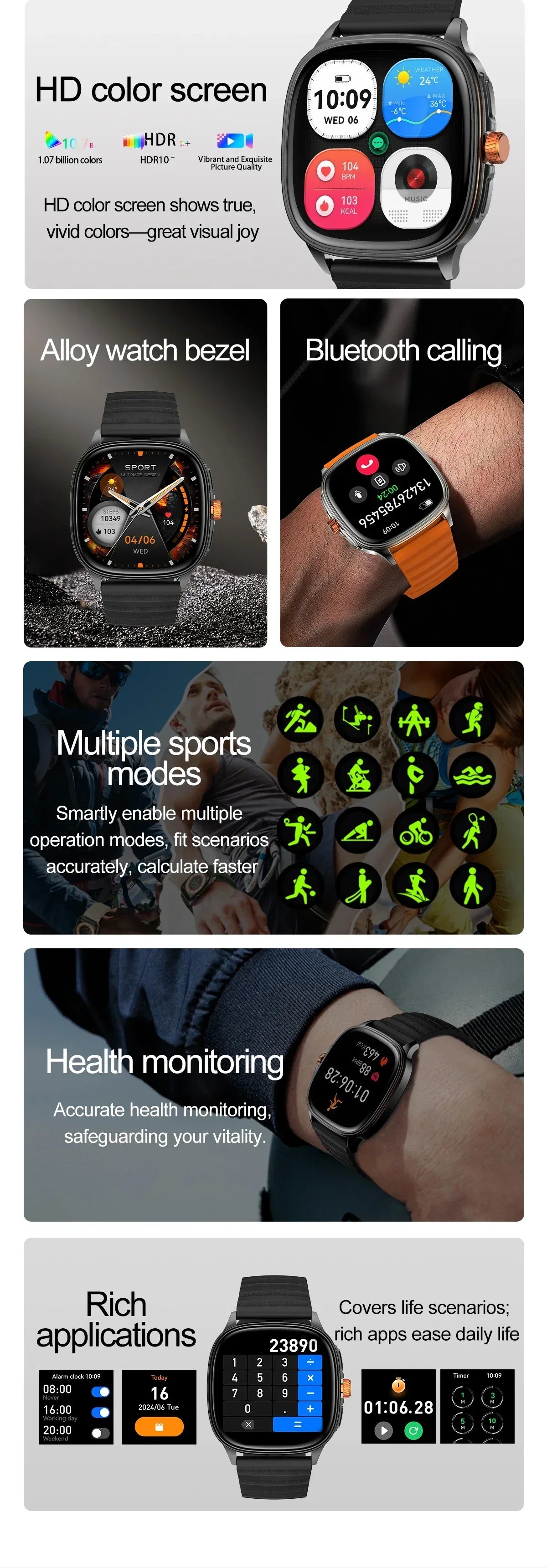 1.39-Inch AMOLED Smartwatch with NFC, Bluetooth Calling & 100 Sports Modes