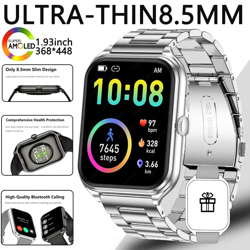 1.93-Inch Ultra-Thin AMOLED Smartwatch with Wireless Calling