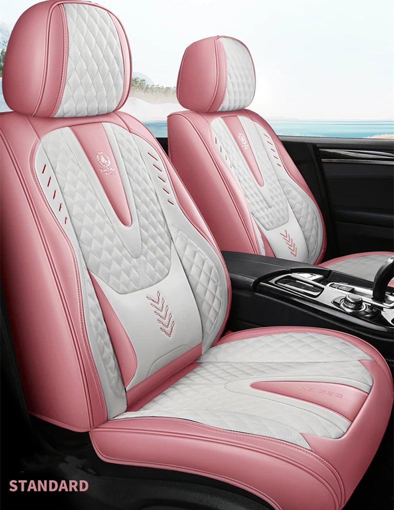 Universal Car Seat Covers  Full Covered Durable Leather Seat Cushion for 90% Sedan SUV 8 Colors Set Include Front and Rear Cover