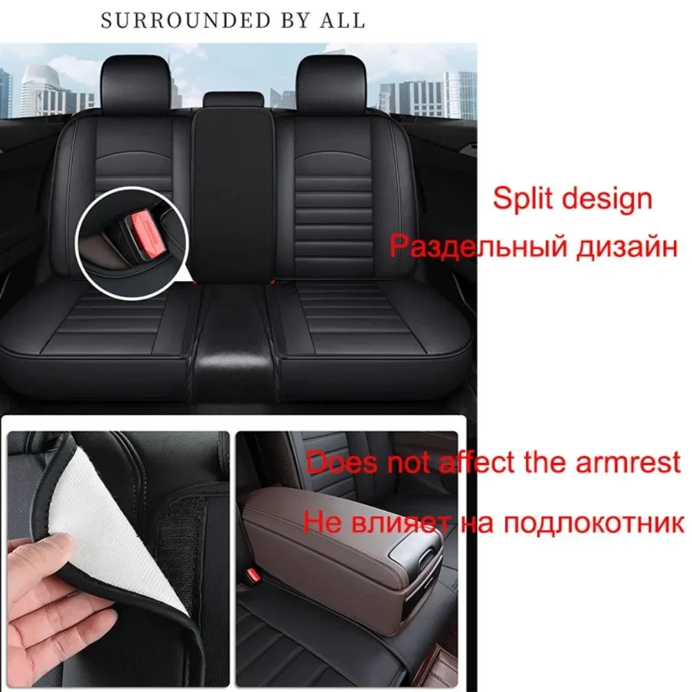 Full Coverage Pu Leather Car Seat Covers for HYUNDAI Tucson Santa FE i30 i40 Veloster Creta Elantra Car Accessories