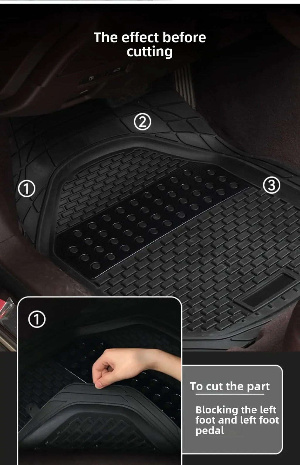 Alfombrillas de goma universales para coche para todas las estaciones Alfombrillas impermeables Alfombrillas protectoras para el interior de vehículos para automóviles