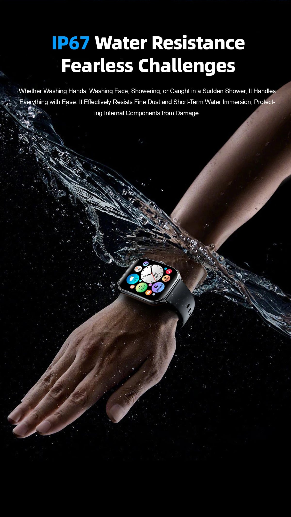 1.96-Inch AMOLED Smartwatch with Bluetooth Calling – Always-On Display
