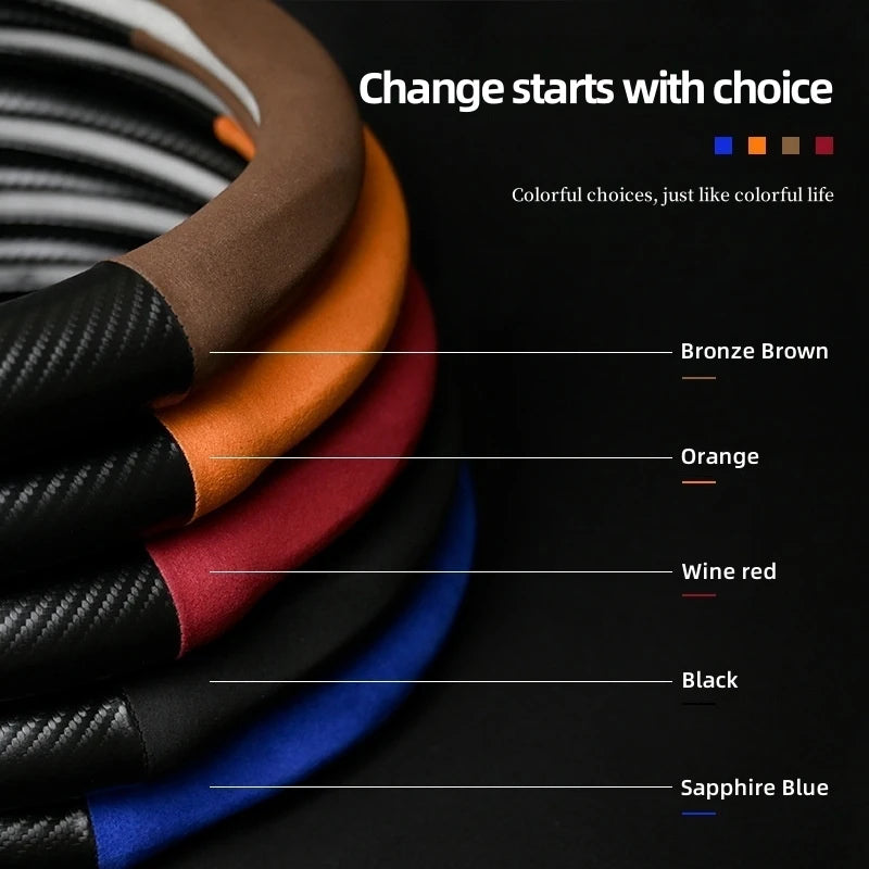 Funda para volante de Mazda – Piel genuina, fibra de carbono, para Axela, CX3, CX5, CX30, MX30