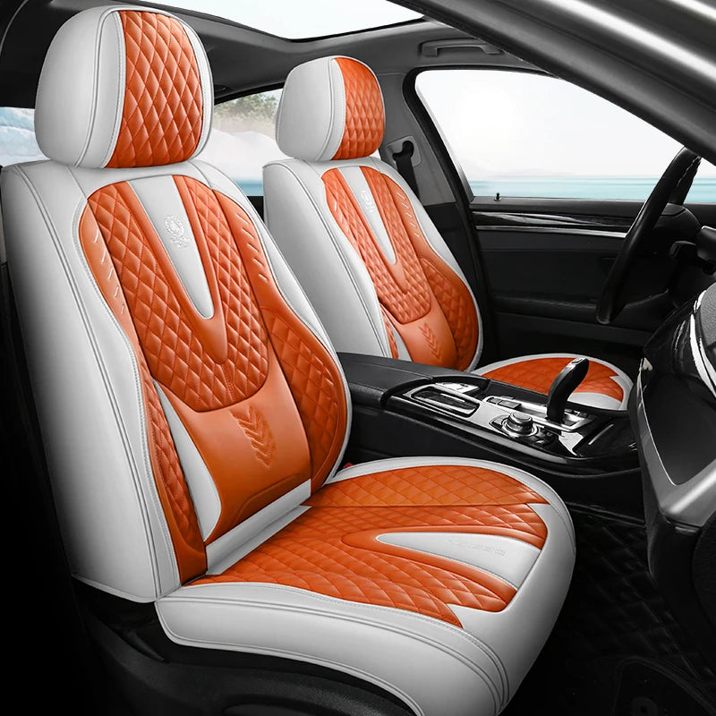 Universal Car Seat Covers  Full Covered Durable Leather Seat Cushion for 90% Sedan SUV 8 Colors Set Include Front and Rear Cover