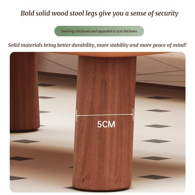 Creative Leather Footstool – Minimalist Square Sofa Stool for Living Room