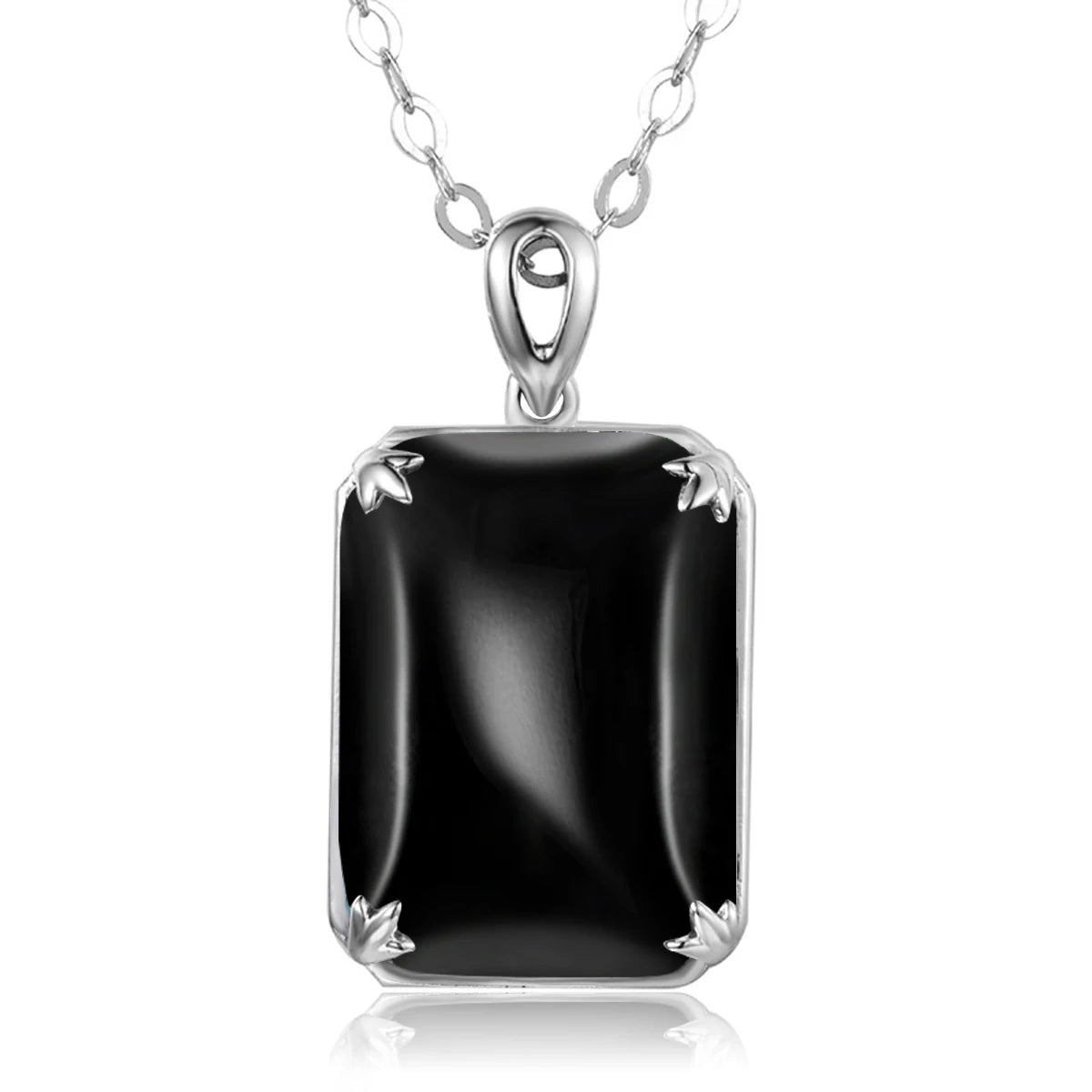 100% Real Silver 925 Necklace Pendant Aquamarine Women Jewelry Birthday Party Banquet Girl Accessories