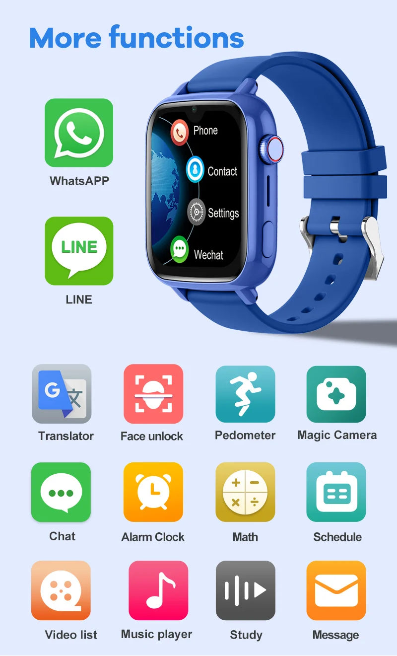 4G Kids GPS Smart Watch with Video Call & SOS