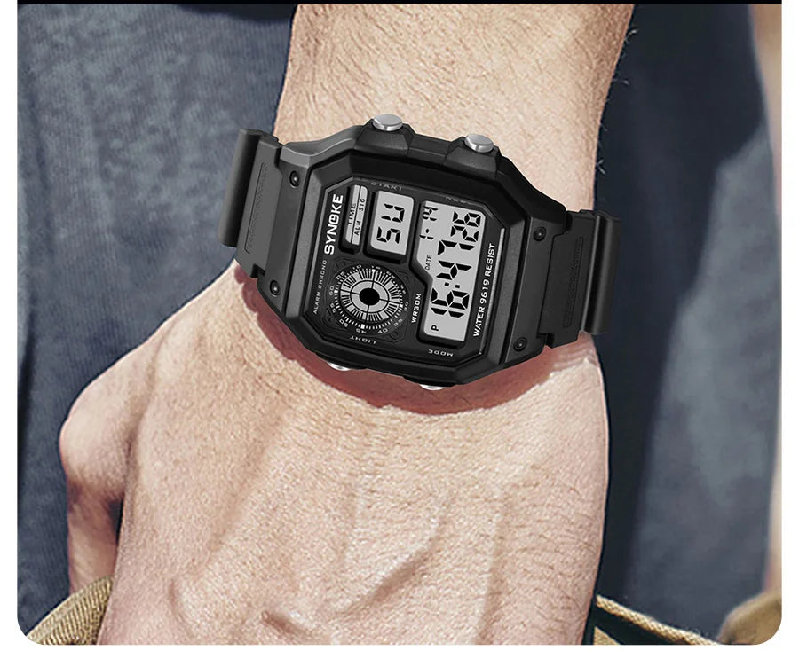 SYNOKE Military Digital Watches Men Sports Luminous Chronograph Waterproof Male Electronic Wrist Watches Relogio Masculino