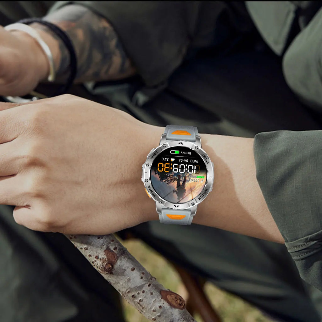 1.7-Inch IPS Smartwatch with Bluetooth Calls, SOS & 120+ Sports Modes
