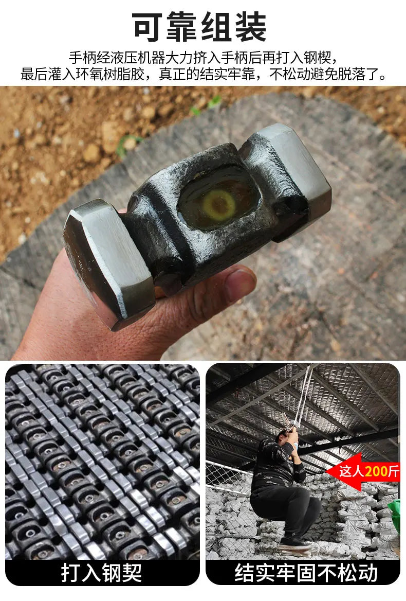 Iron hammer Blacksmith forging household wooden handle Hand forging tools Wood handle Steel hammer Sheet metal hammer