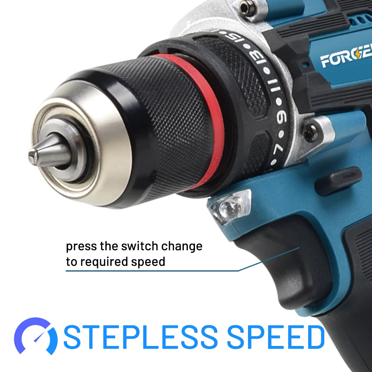 Cordless Lithium Battery Drill — 2-Speed Electric Screwdriver & Power Drill for Home DIY