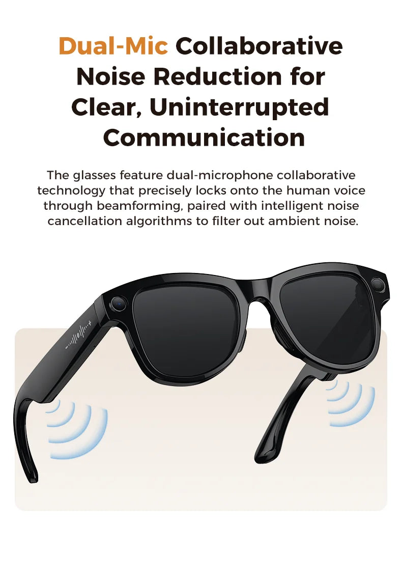 2026 Smart Glasses Women 3600mAh Power Bank 800W Camera 120+Languages Translation Recording Videos Music Player Call Glasses Men
