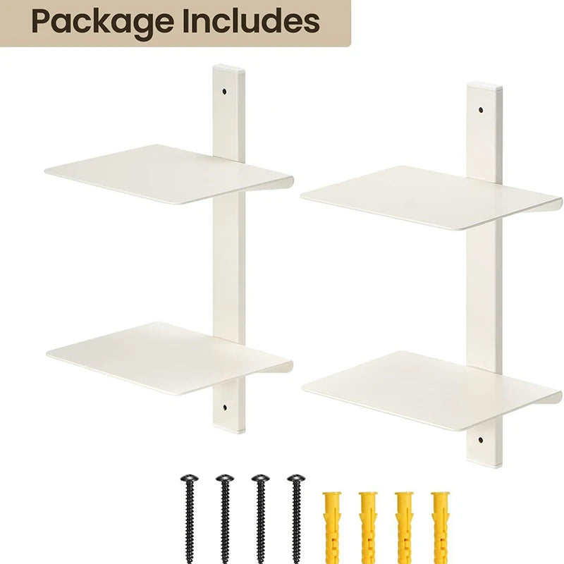Modern Metal Wall Bookshelf – Multifunction Living Room Storage Organiser