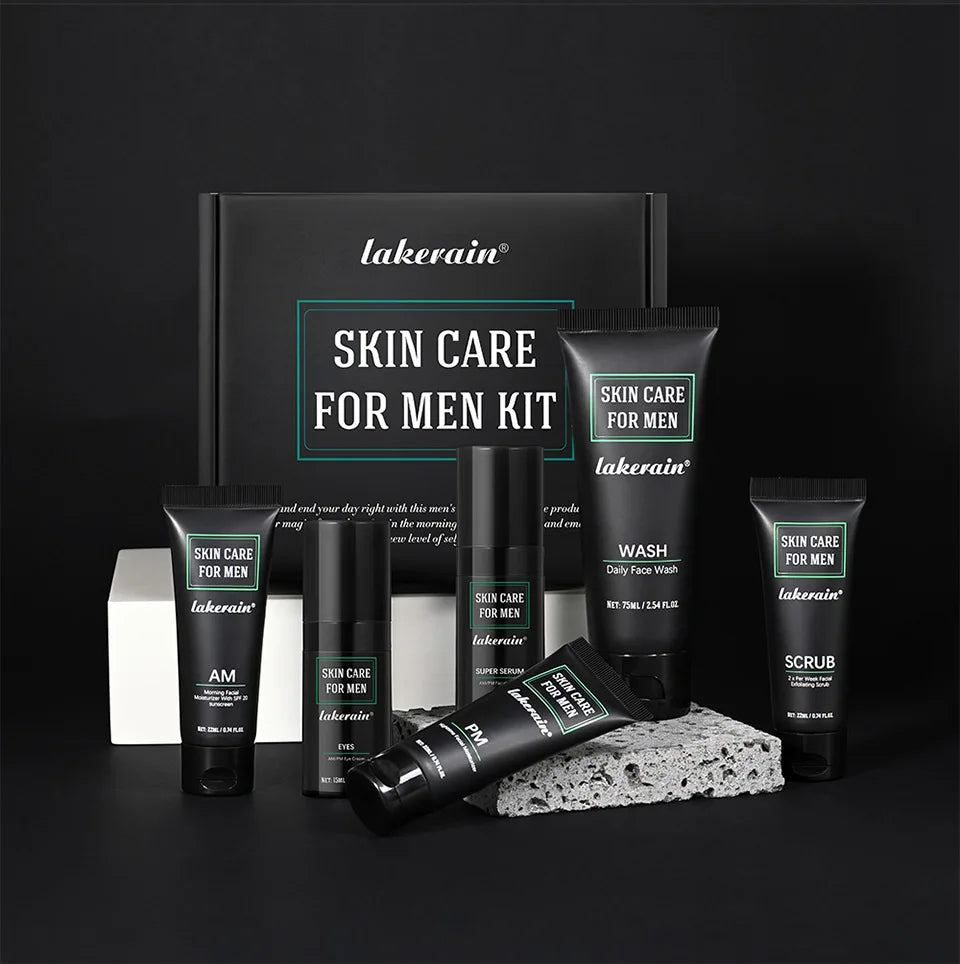 Men's Skin Care Kit – 3-in-1 Face Wash, Moisturiser & Eye Cream Daily Set