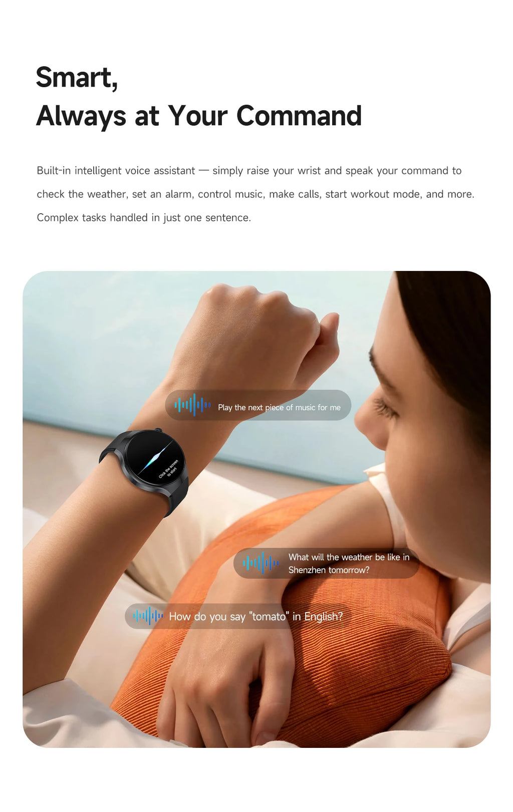 New Men's Smart Watch ,Health Monitor ,Bluetooth Call ,1000mAh Battery large battery,LED Flashlight ,100+Sport Mode Smart Watch