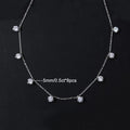 Collar de 8 piedras redondas de moissanita real para mujer con pequeños diamantes flotantes, cadena de plata S925, chapado en oro de 18 quilates, regalo de joyería
