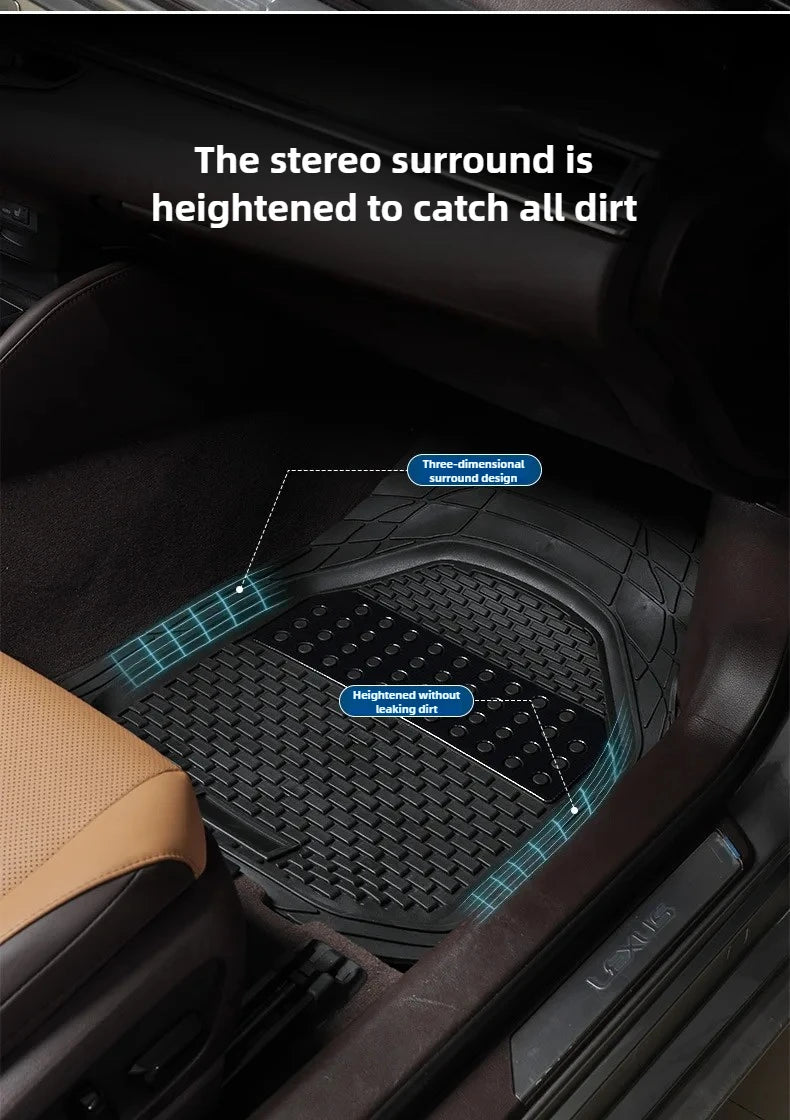 Alfombrillas de goma universales para coche para todas las estaciones Alfombrillas impermeables Alfombrillas protectoras para el interior de vehículos para automóviles