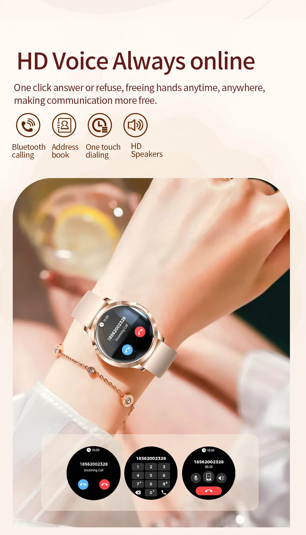 1.32-Inch AMOLED Smartwatch with 100+ Sports Modes & Bluetooth Calling
