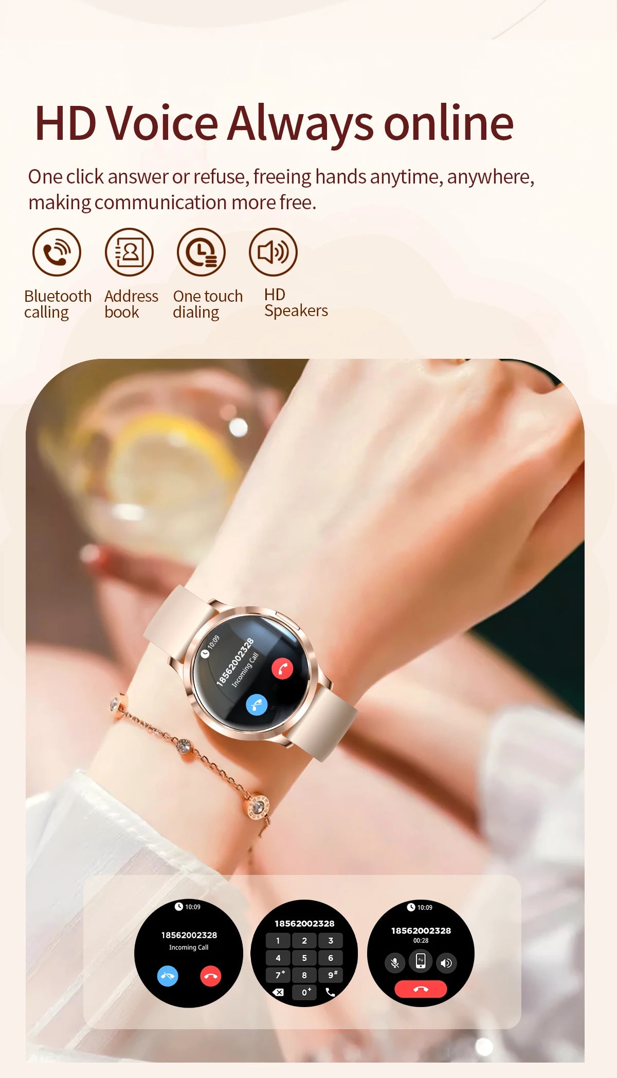 1.32-Inch AMOLED Smartwatch with 100+ Sports Modes & Bluetooth Calling