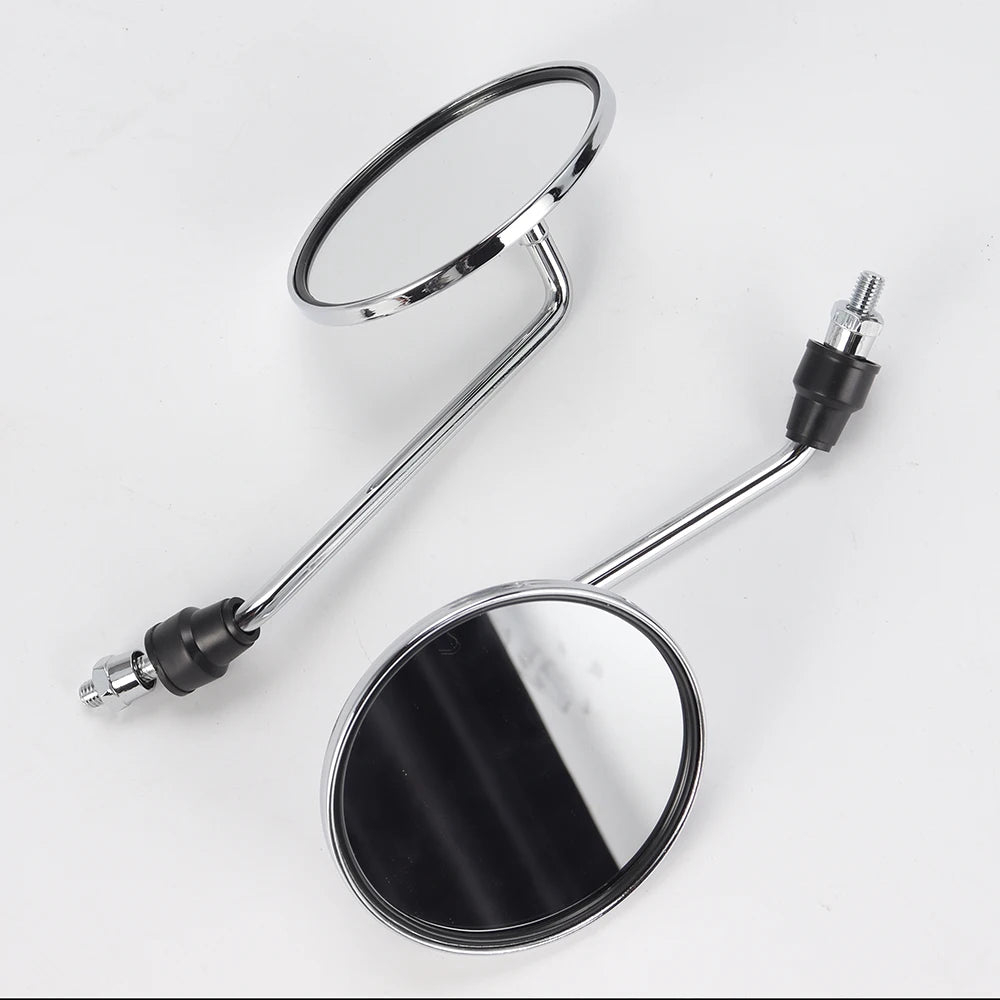 Motorcycle Mirrors Universal 8mm/10mm Round Motorcycle Rear View Side Mirrors Handle Bar for Mountain Bike Dirt Bike ATV